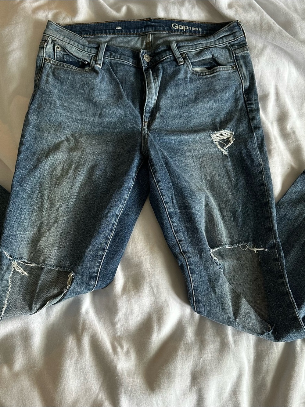 Medium Wash Distressed Jeans